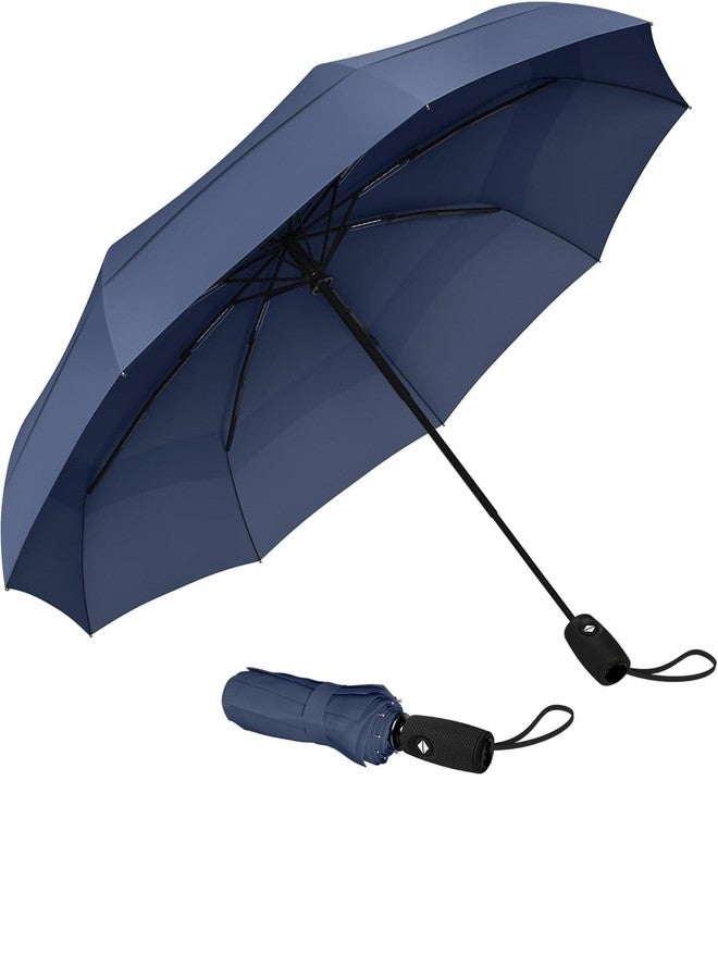 LYDL Travel Umbrella for Rain-Auto Open Close Folding Compact Umbrella for Car, Golf, Backpack and Travel. Automatic Umbrellas for Men Women Kids-UV Coated 3 Fold Umbrellas for Rain (Blue) - Image 1